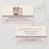 Pink Custom Box Verpackung Backbäckerei Schokolade Visitenkarte (Vorne/Hinten)