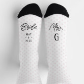 Pink Custom Bride Foto Socken (Oben)