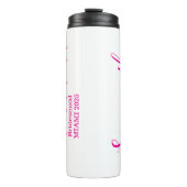 Pink Custom Bridesmaid Name Thermosbecher (Vorderseite)