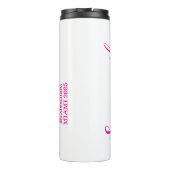 Pink Custom Bridesmaid Name Thermosbecher (Rückseite)