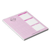 Pink Custom Business Logo Website Förderung Notizblock (angewinkelt)