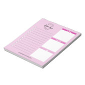 Pink Custom Business Logo Website Förderung Notizblock (Rotiert)