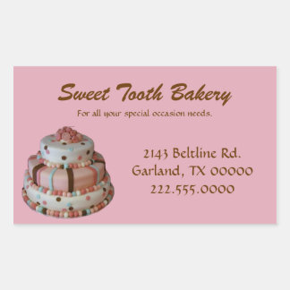 Pink Custom Cake Bakery Box Aufkleber