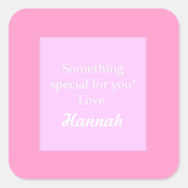 Pink Custom Childrens Gift Stickers