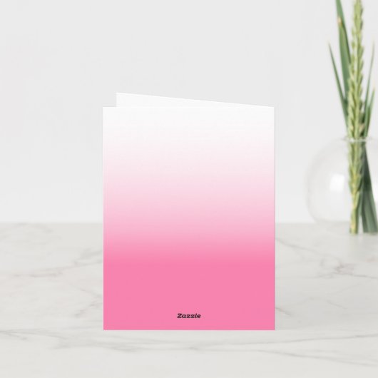 Pink Custom Foto Abschluss mit Meldung Dankeskarte (Rückseite)