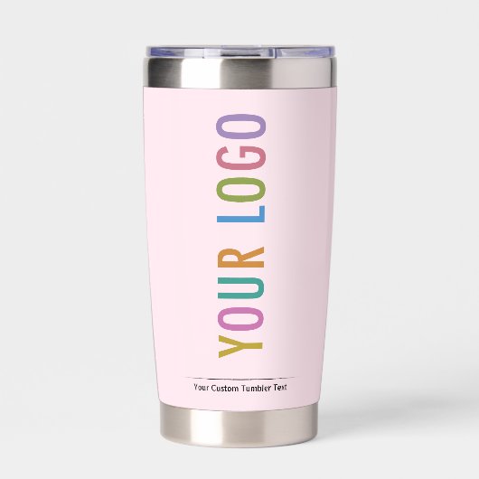 Pink Custom Insulbler mit Firmenlogo Thermobecher (Vorderseite)