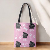 Pink Custom Liebe Paw Print Dog Lover Pet Foto Tasche