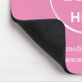 Pink Custom Logo Modernes Minimalistisches Busines Mousepad (Ecke)