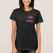 Pink Custom Logo Monogram Clearing Services Black T-Shirt (Vorderseite)