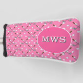Pink Custom Monogram Golf Putter Head Cover Golf Headcover (Vorderseite)