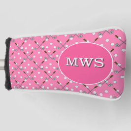 Pink Custom Monogram Golf Putter Head Cover Golf Headcover