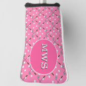 Pink Custom Monogram Golf Putter Head Cover Headcover (Rotieren 90)