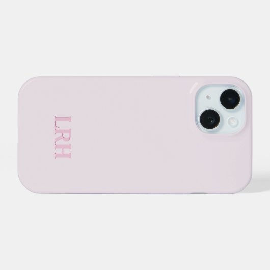 Pink Custom Monogram Modern Layered Initials iPhone 15 Hülle (Rückseite (Horizontal))