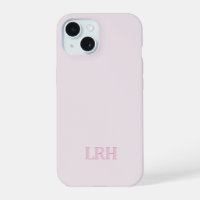 Pink Custom Monogram Modern Layered Initials