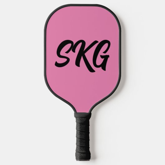 PINK CUSTOM MONOGRAM PINK PICKLEBALL PADDDLE SCHLÄGER (Vorderseite)