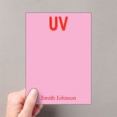 Pink Custom Monogram Stationery Acryleinladungen (Insitu (Handheld))