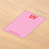 Pink Custom Monogram Stationery Acryleinladungen (Ablage )