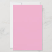Pink Custom Monogram Stationery Note Card (Rückseite)