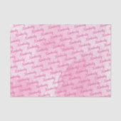 Pink Custom Name Personalized Seidenpapier (Vorderseite)