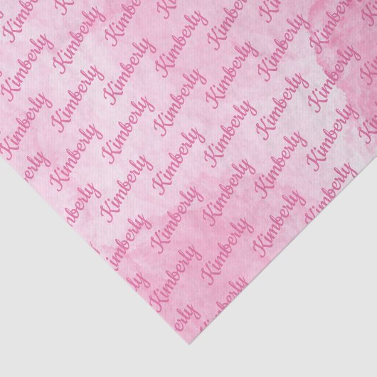 Pink Custom Name Personalized Seidenpapier (Ausschnitt)