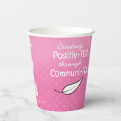 Pink Custom Paper Coffee Tee Pappbecher (Rückseite)