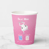 Pink Custom Paper Coffee Tee Pappbecher (Links)