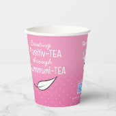 Pink Custom Paper Coffee Tee Pappbecher (Vorderseite)