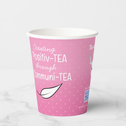 Pink Custom Paper Coffee Tee Pappbecher (Vorderseite)