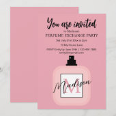 Pink Custom Perfume Exchange Party Einladung (Vorne/Hinten)