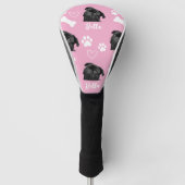 Pink Custom Pet Hund Foto Personalisiert Golf Headcover (Vorderseite)