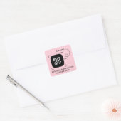 Pink Custom QR Code Quadratischer Aufkleber (Umschlag)