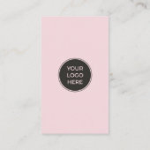 Pink Custom Social Media Logo Business Card Visitenkarte (Rückseite)