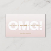 Pink Customer Discount Loyalty Coupon Salon Spa (Vorderseite)