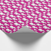 Pink Cute Animal Pattern Cartoon elephant Pattern Geschenkpapier (Ecke)