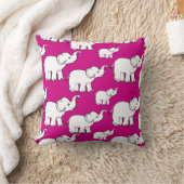 Pink Cute Animal Pattern Cartoon elephant Pattern Kissen (Decke)