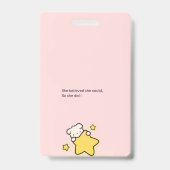 Pink Cute Badge Ausweis (Rückseite)