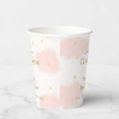 Pink Cute Cloud Nine Girl Baby Dusche Pappbecher (Rechts)