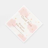 Pink Cute Cloud Nine Girl Baby Dusche Serviette (Ecke)