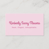 Pink Cute Florist Shop Visitenkarte (Vorderseite)