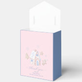 Pink Cute Girl Gingerbread Village Baby Shower Geschenkschachtel (Offen)
