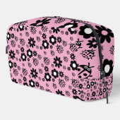 Pink Cute Ladybug Kids Waschbeutel (Rechte Ecke)