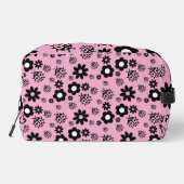 Pink Cute Ladybug Kids Waschbeutel (Rückseite)