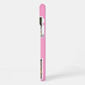 Pink Cute Modern 3 Photo Layout Custom iPhone Hülle (Linke Seite)