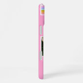 Pink Cute Modern 3 Photo Layout Custom iPhone Hülle (Rechte Seite)