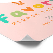 Pink Cute Two Silly Goose 2nd Birthday Favors Poster (Ecke)