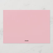 Pink cute winter birthday einladung (Rückseite)