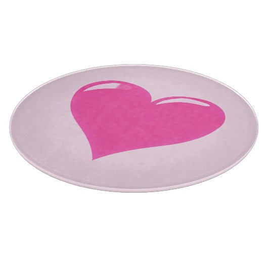 Pink Cutting Board mit Herz - individuell einstell Schneidebrett (Ecke)