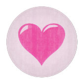 Pink Cutting Board mit Herz - individuell einstell Schneidebrett (Vorderseite)