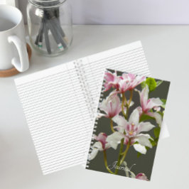 Pink Cymbidium Insigne Orchids Floral Notizblock