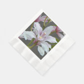 Pink Cymbidium Insigne Orchids Floral Serviette (Ecke)